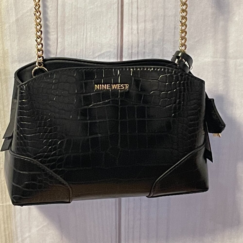 Nine West Crossbody Purse Handbag Brooklyn 3 Compartment Evening Dress NEW